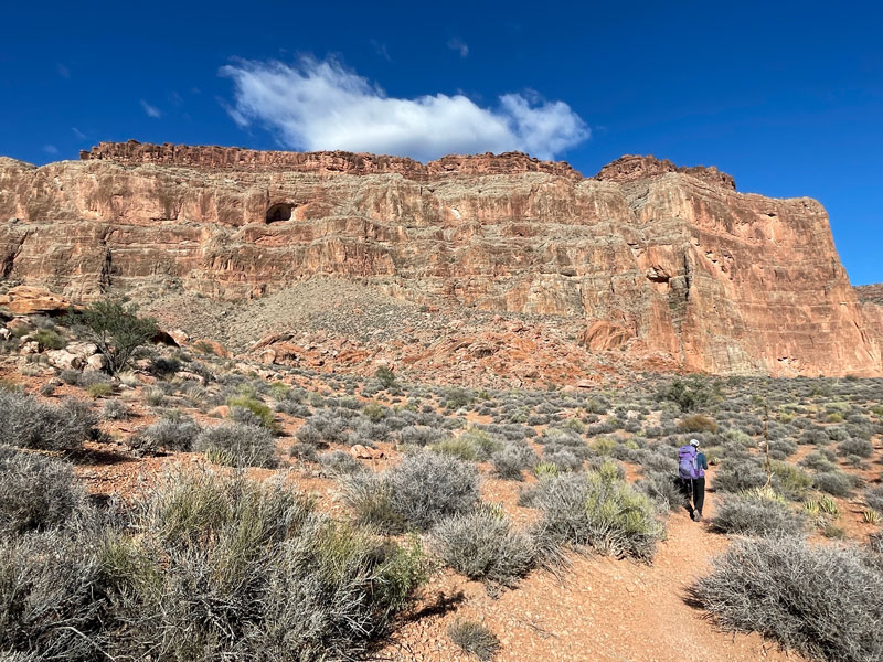 Hiking through Surprise Valley in the Grand Canyon