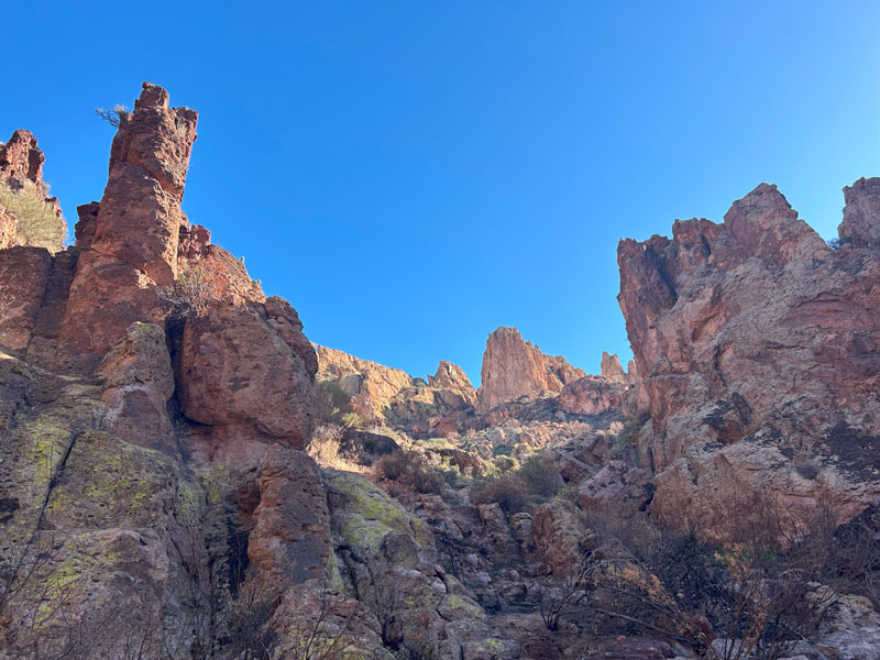 Route to the summit of Palomino Mountain