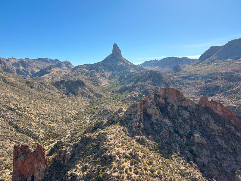 View of Weavers Needle from Palomino Mountain