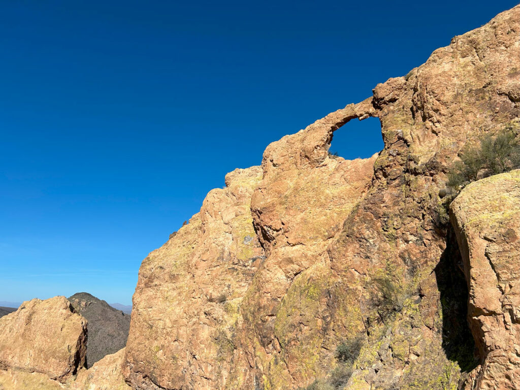 Aylor's Arch on Palomino Mountain in the Superstition Wilderness in Arizona
