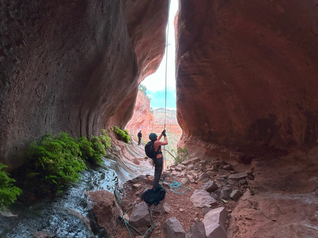 Sedona Subway canyoneering route in Arizona