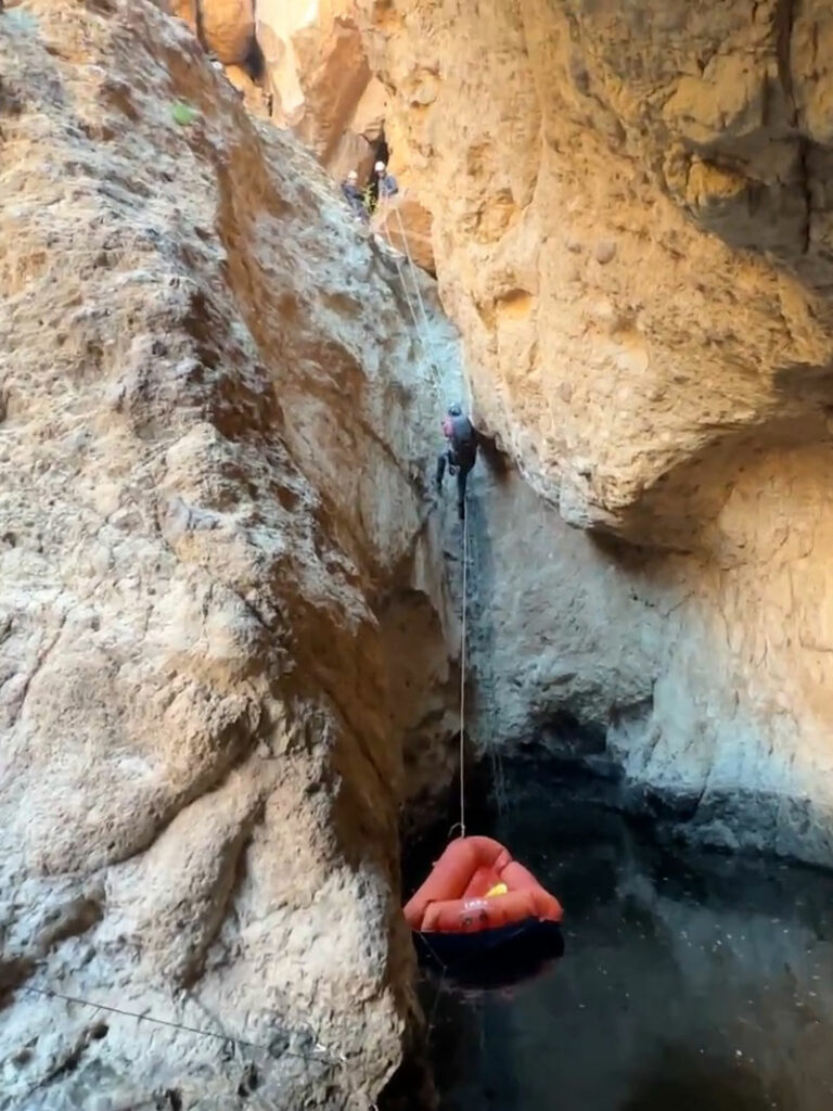 Backyard Canyon rappel 2