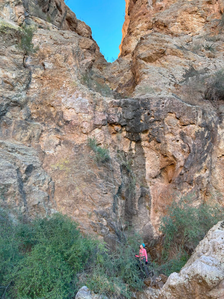 Backyard Canyon rappel 4