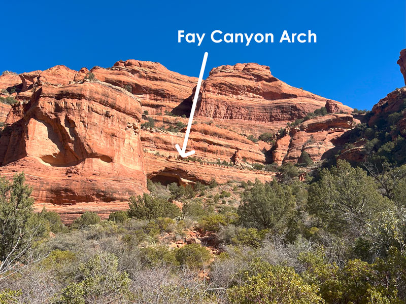 Fay Canyon Arch in the distance