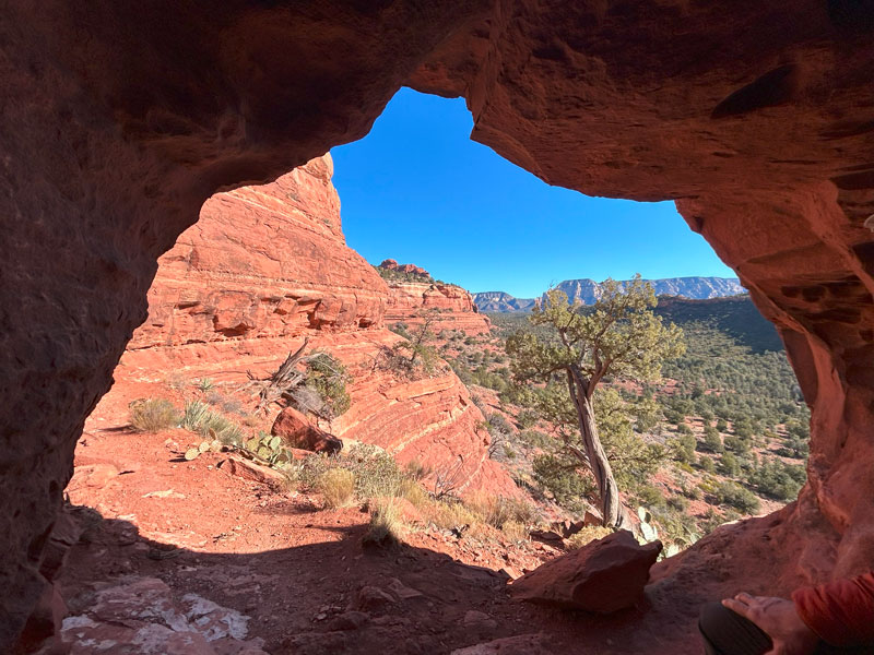 The womb of Kachina Woman Rock