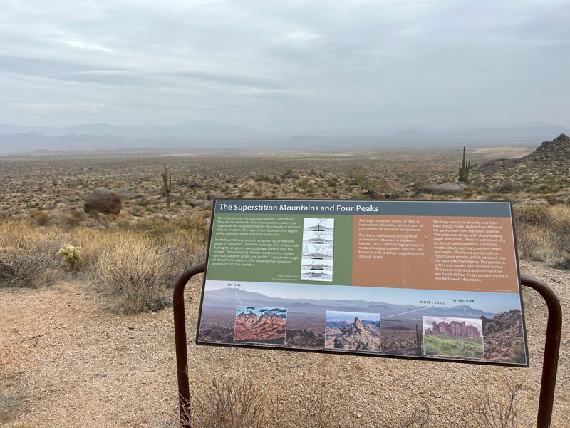 View of Four Peaks and the Superstition Mountains from the McDowell Sonoran Preserve