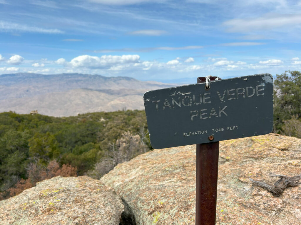 Tanque Verde Peak in Saguaro National Park Tucson Arizona