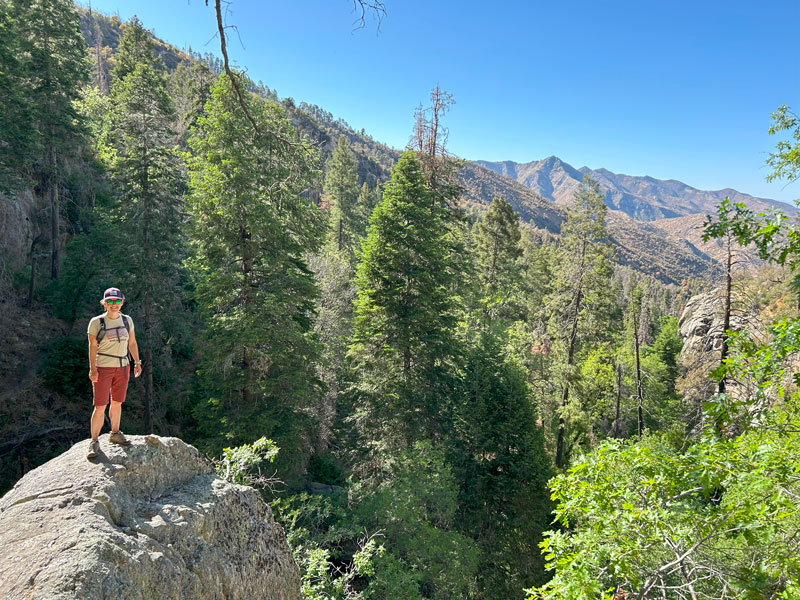 Great view from the Butterfly Trail in the Santa Catalina Mountains of Arizona