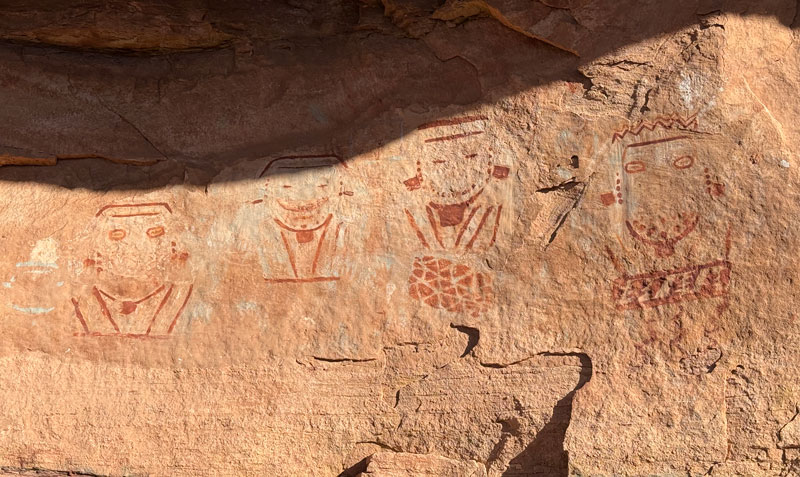 Four Faces pictograph in Canyonlands National Park