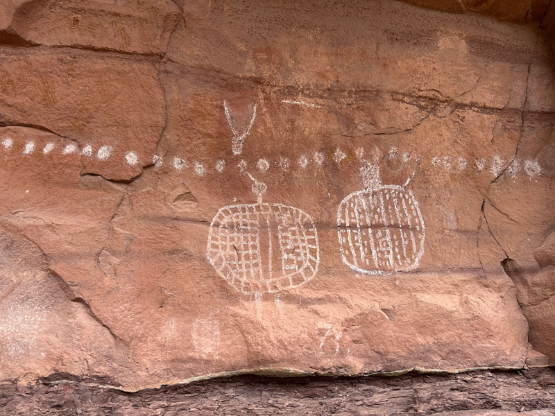 Trail Arch pictographs in Canyonlands National Park