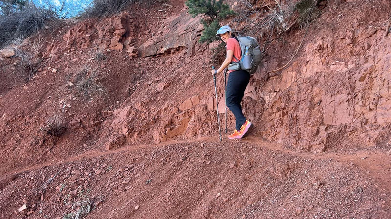 Another washed out section of Grandview Trail