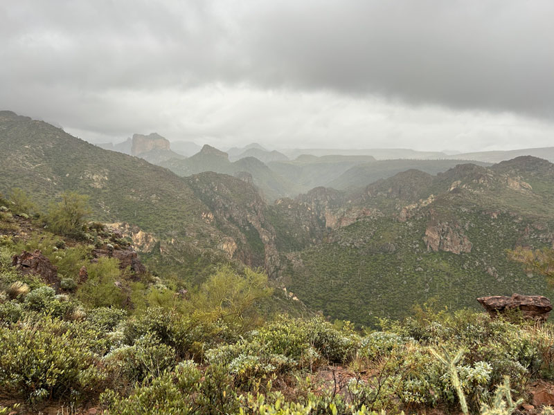 View from the high point on Boulder Canyon Trail