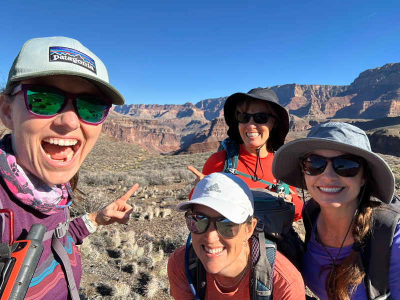 A glimpse of the Colorado River from the Tonto Trail
