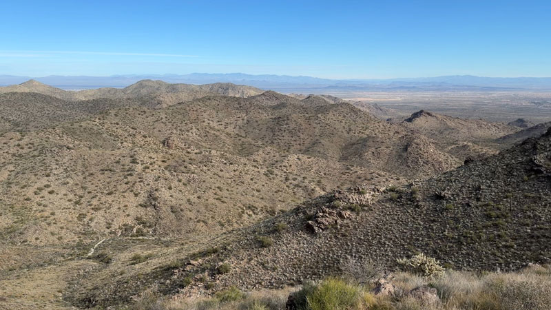 View of the desert from Goat Camp Trail
