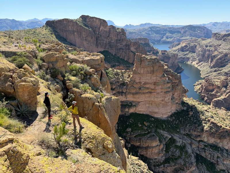 Looking down on the Salt River Canyon at the Salt River Overlook