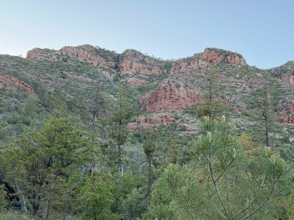 View of Mazatzal Peak from Y Bar Trail