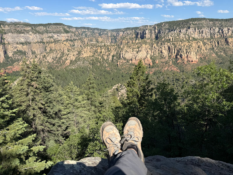 Viewpoint overlooking Oak Creek Canyon on Telephone Trail near Sedona Arizona