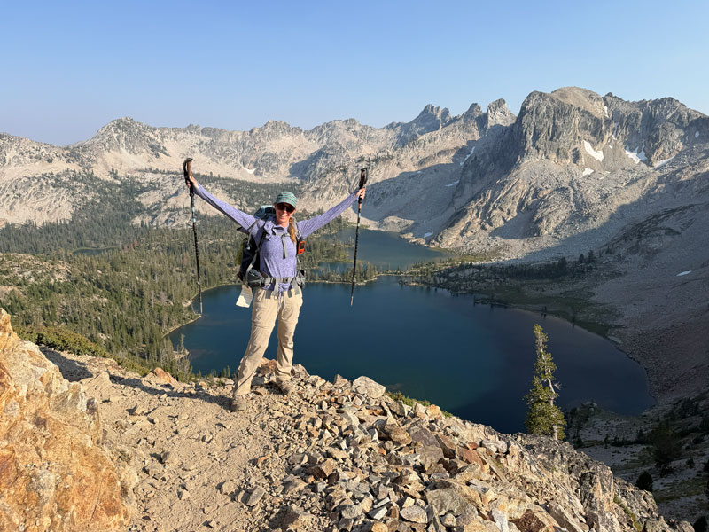 View of Twin Lakes in the Sawtooth Wilderness