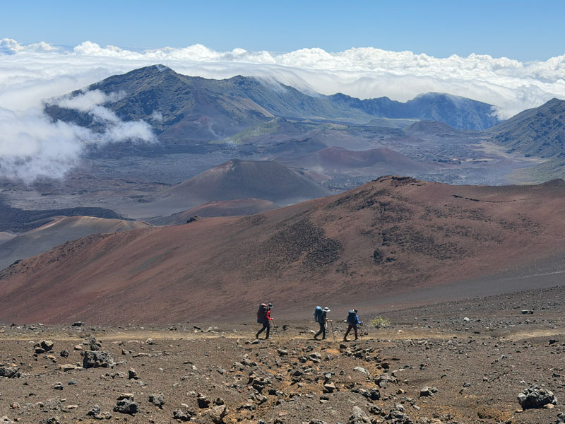 View of Haleakalā Crater from near the beginning of the Sliding Sands Trail
