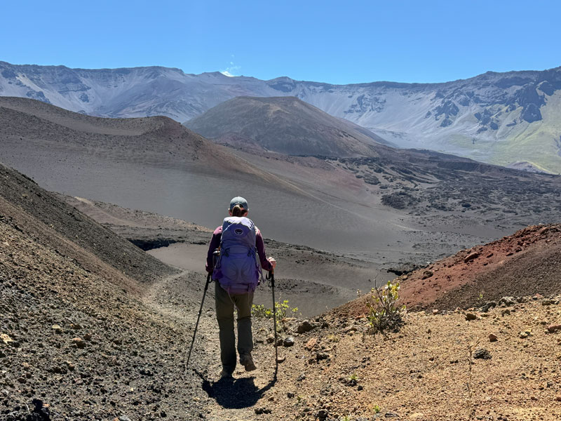 View into Haleakalā Crater from the Halemau'u Trail